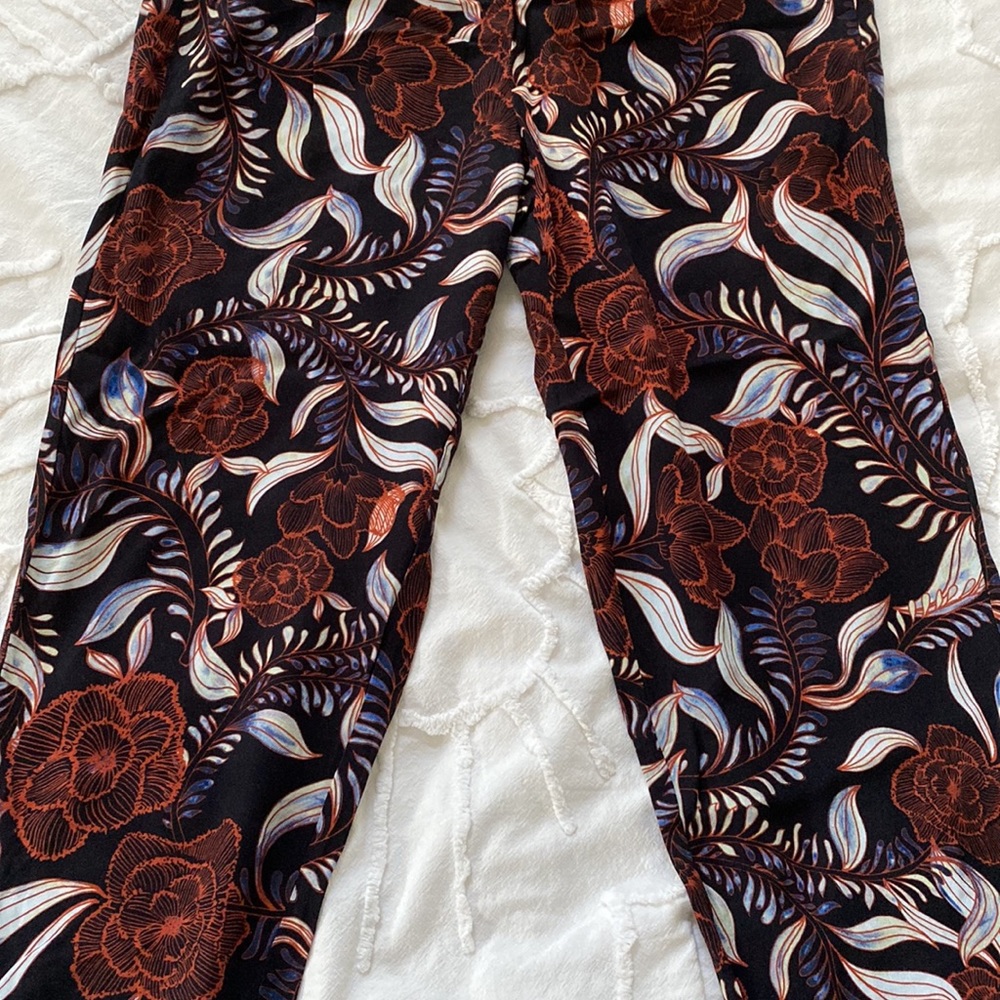 Ecru High Rise Pattern Pant Xs - image 4